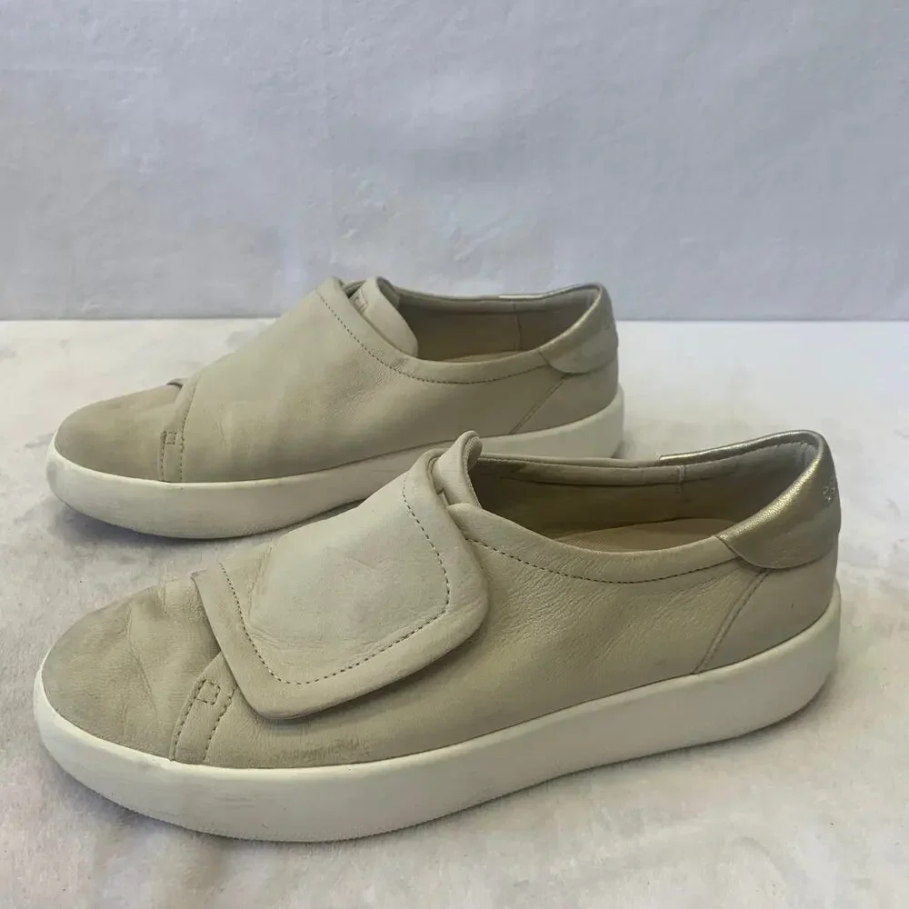 Cole Haan Womens 9.5 Grandpro Tennis Flatform Monk Sneakers Silver Gray Shoes